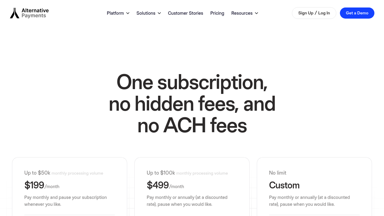 Alternative Payments